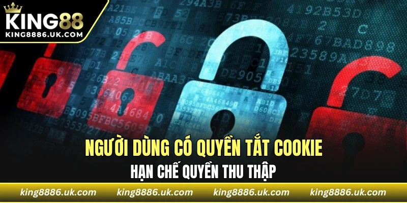 Người dùng có quyền tắt cookie để hạn chế quyền thu thập